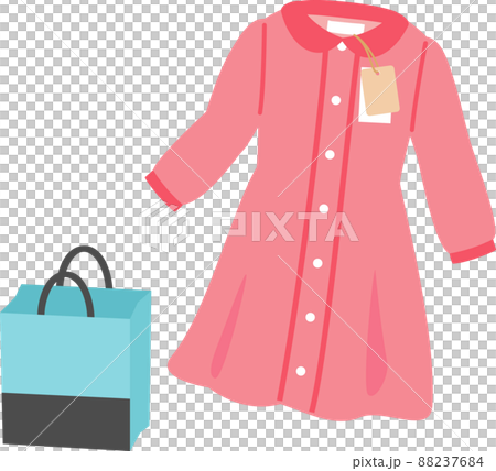 標記的衣服和購物袋 標記的衣服和購物袋 88237684