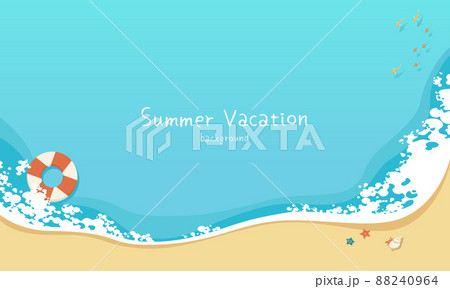 夏の海とビーチが描かれたイラスト バナー背景 ヘッダー背景 夏の海とビーチが描かれたイラスト バナー背景 ヘッダー背景 88240964