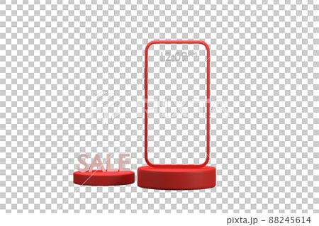 3D. Black Friday promotion, megaphones on a black background. 88245614