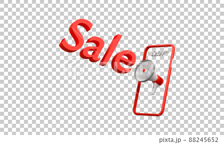 3D. sale megaphone and mobilephone campaign promotion shopping on black background. 3D. sale megaphone and mobilephone campaign promotion shopping on black background. 88245652
