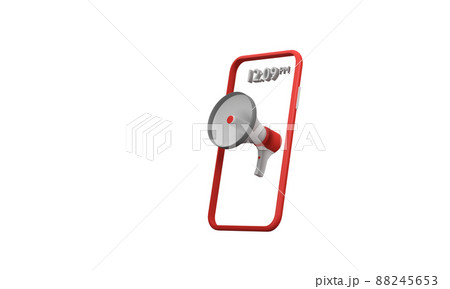 3D. sale megaphone and mobilephone campaign promotion shopping on black background. 3D. sale megaphone and mobilephone campaign promotion shopping on black background. 88245653