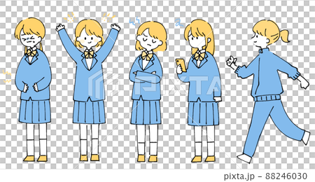 人物插圖集_女學生_雙色 88246030