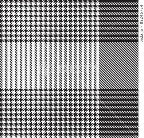 Black and White Asymmetric Plaid textured Seamless Pattern- Black and White  Asymmetric Plaid textured seamless pattern suitable for fashion textiles and graphics 88246724