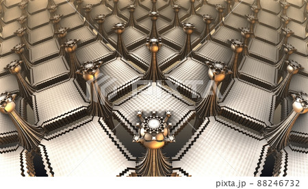 3D illustration of virtual scenery 88246732