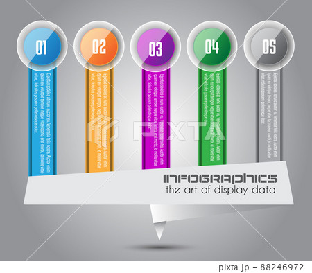 Infographic template for modern data visualization and ranking 88246972