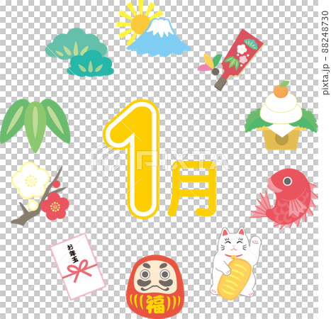 1月のイラストリース 88248730
