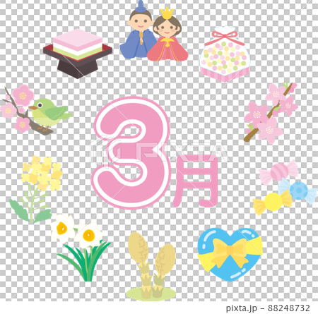 March illustration wreath 88248732