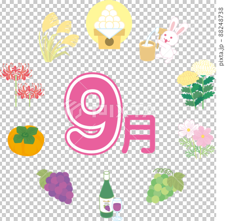 September illustration wreath 88248738