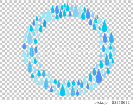 June rainy season_water drop frame circle 88250652