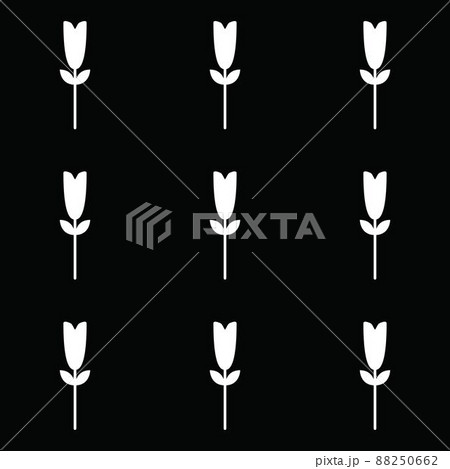 Flower seamless pattern vector floral shape doodle plant abstract background illustration for digital and print materials. 88250662