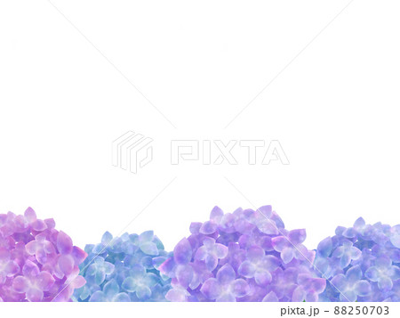紫陽花のフレーム背景素材のイラスト素材