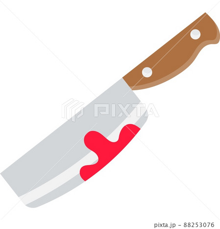 Crime bloody knife vector icon isolated on white 88253076