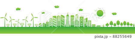 Renewable energy sources. Ecological green city. Renewable energy sources. Ecological green city. 88255649