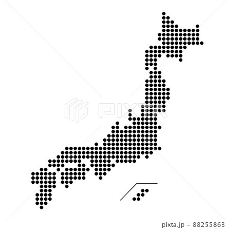 ドットの日本地図