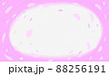 桜吹雪をイメージした柔らかいタッチの手書きフレーム 88256191