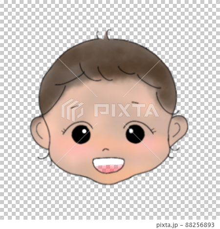 Cheerful baby face 88256893