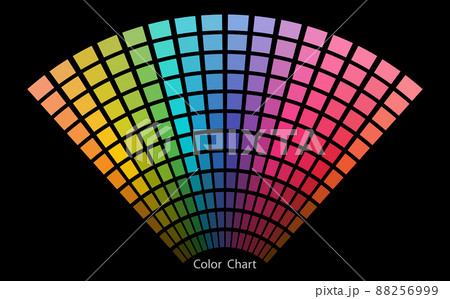 color chart designer tool texture pattern background. Color palette. Table color shades. Color harmony. Trend colors. Vector illustration isolated on black background color chart designer tool texture pattern background. Color palette. Table color shades. Color harmony. Trend colors. Vector illustration isolated on black background 88256999