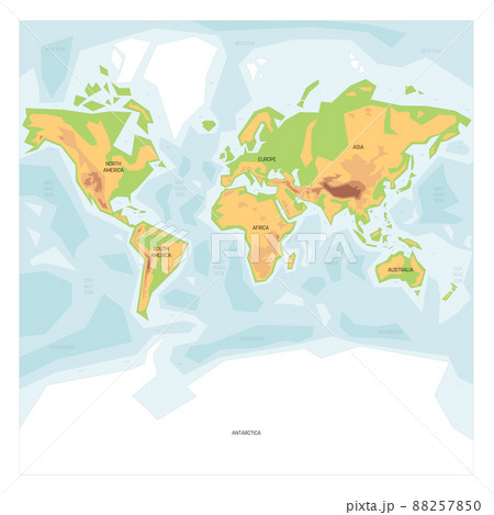 Simplified physical map of World 88257850