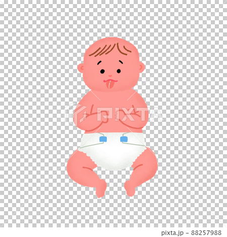 Naked baby and boy in diapers Naked baby and boy in diapers 88257988