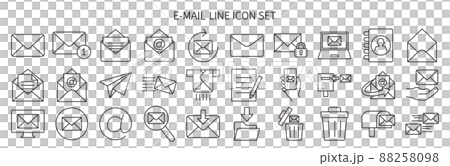 メールに関連したアイコンセット 88258098