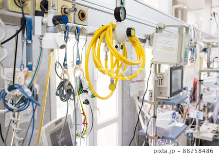 Hospital ward with respirators Hospital ward with respirators 88258486