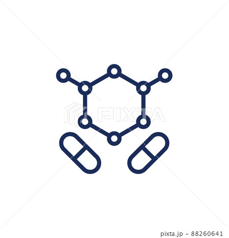 bcaa, amino acids line icon 88260641