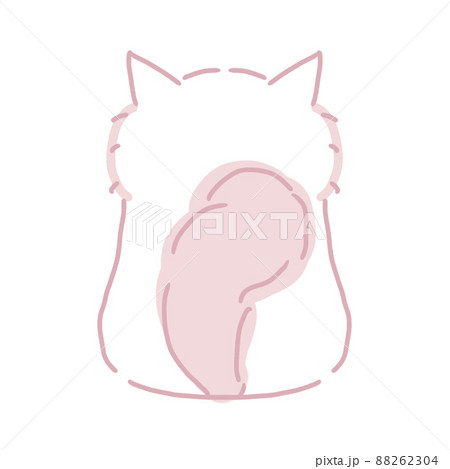 ふわふわ毛の長いねこさん 後ろ向き ふわふわ毛の長いねこさん 後ろ向き 88262304