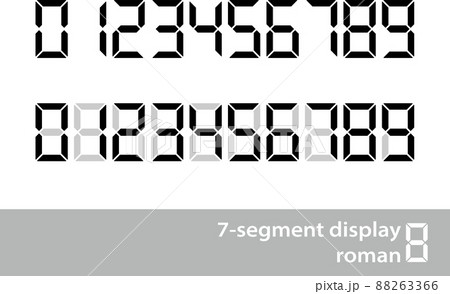 白背景のデジタル数字 白背景のデジタル数字 88263366