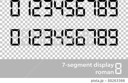 白背景のデジタル数字 白背景のデジタル数字 88263366