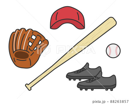 野球の道具のイラストセット 88263857