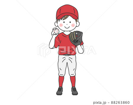 プロ野球選手の男性のイラスト プロ野球選手の男性のイラスト 88263860