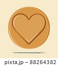 Love heart. Korean dalgona honeycomb sugar cookie. 88264382