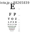 Table of letters large and small to check vision. 88265839