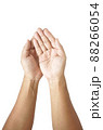 Open hands by putting your hands together  with clipping path 88266054