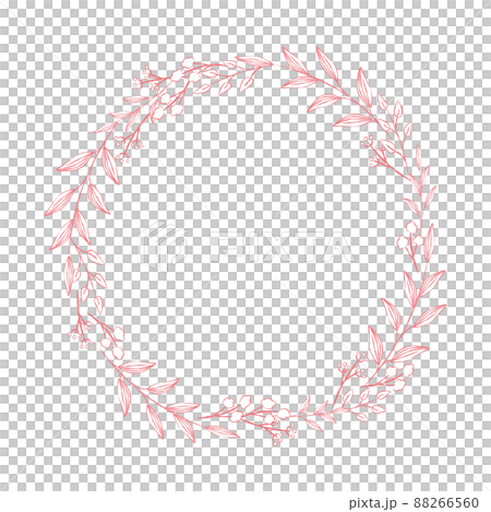 Hand-painted flower circle frame Hand-painted flower circle frame 88266560