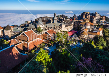 Landscape of Castles from top view at Bana Hills, Da Nang, Vietnam 88267391