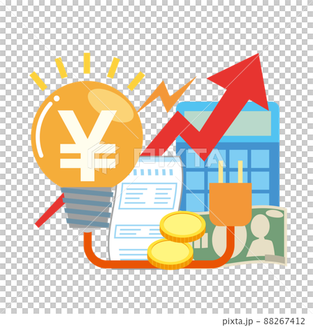 Image illustration of electricity price increase 88267412