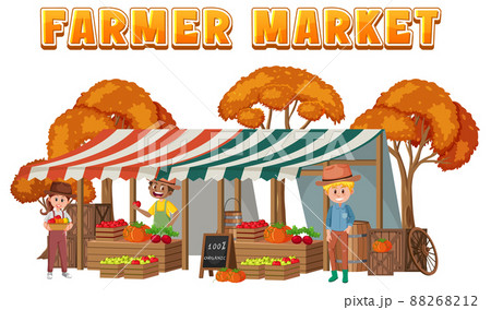 Flea market concept with fruit store 88268212
