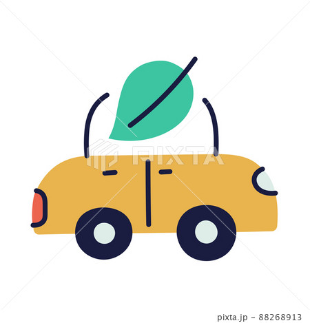 electric car. hand drawn EV doodle icon. 88268913