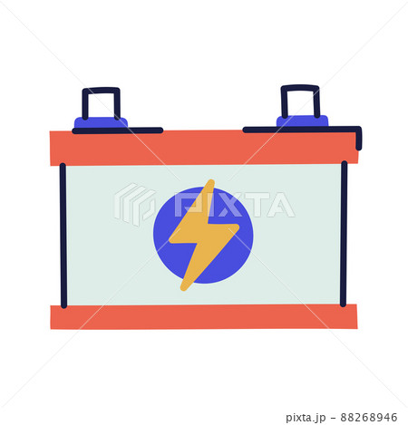 battery. hand drawn EV doodle icon. 88268946