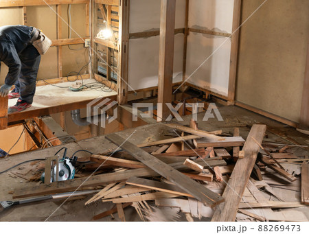 住宅 スケルトンリフォーム 解体現場 住宅 スケルトンリフォーム 解体現場 88269473