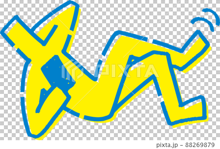 Stickman relaxing and looking at a smartphone Stickman relaxing and looking at a smartphone 88269879