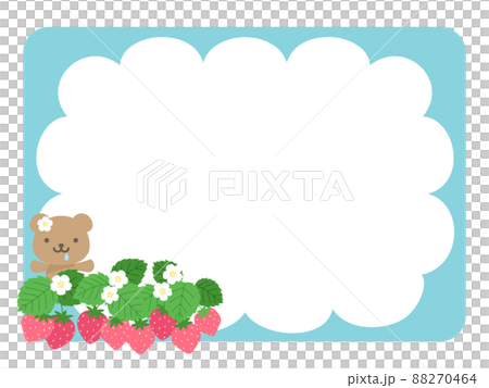 くまといちごのフレーム素材 88270464