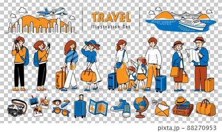 Travel illustration set 88270953