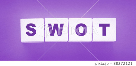 Abbreviation SWOT on wooden cubes. Business analysis concept Abbreviation SWOT on wooden cubes. Business analysis concept 88272121