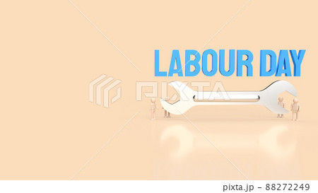 The labour day word and wrench for holiday concept 3d rendering. The labour day word and wrench for holiday concept 3d rendering. 88272249