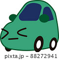 緑のクルマのキャラクター 88272941