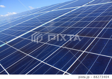 Solar Panels Against The Deep Blue Sky Solar Panels Against The Deep Blue Sky 88273404