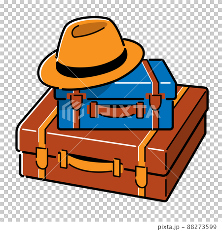 トランクケースと帽子のイラスト 88273599