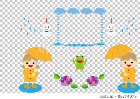 梅雨　子ども 88274079